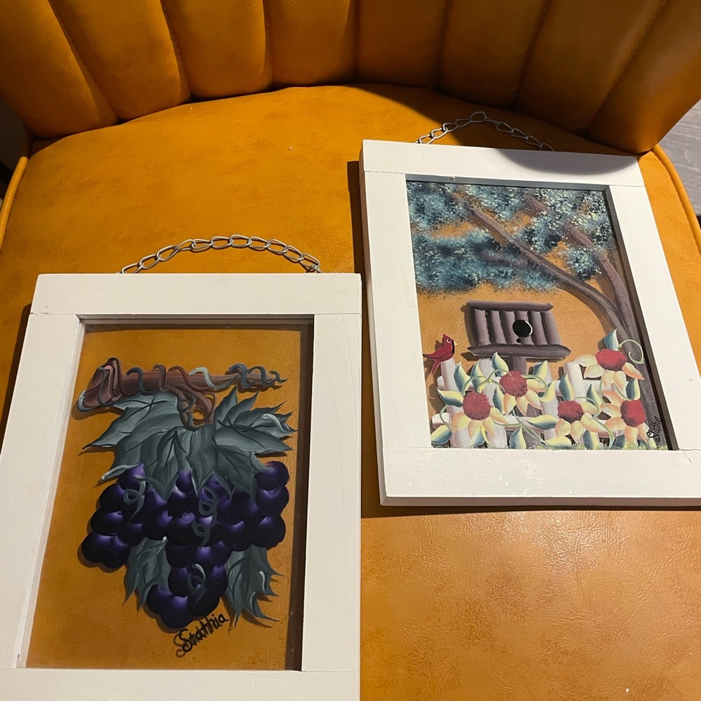 Handmade painting in glass
